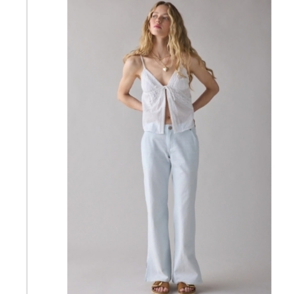 New BDG Silverlake Mid-Rise Straight Leg Pants Light Blue ■ Size 4